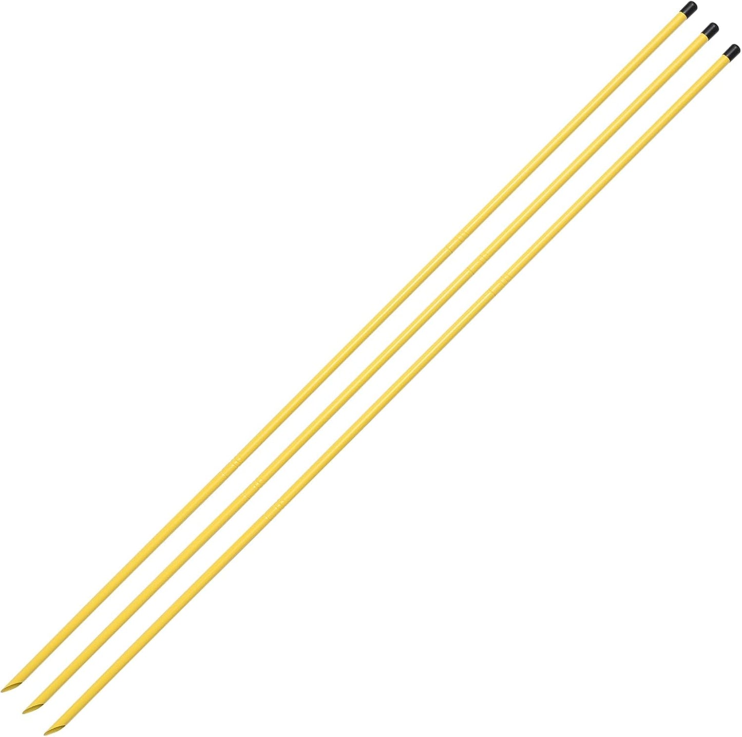 Golf Alignment Sticks 3 Pack, 58 Inch Golf Swing Practice Stick, Adjustable Length Golf Practice Rods Alignment Training Sticks for Aiming, Putting, Full Swing Trainer, Yellow