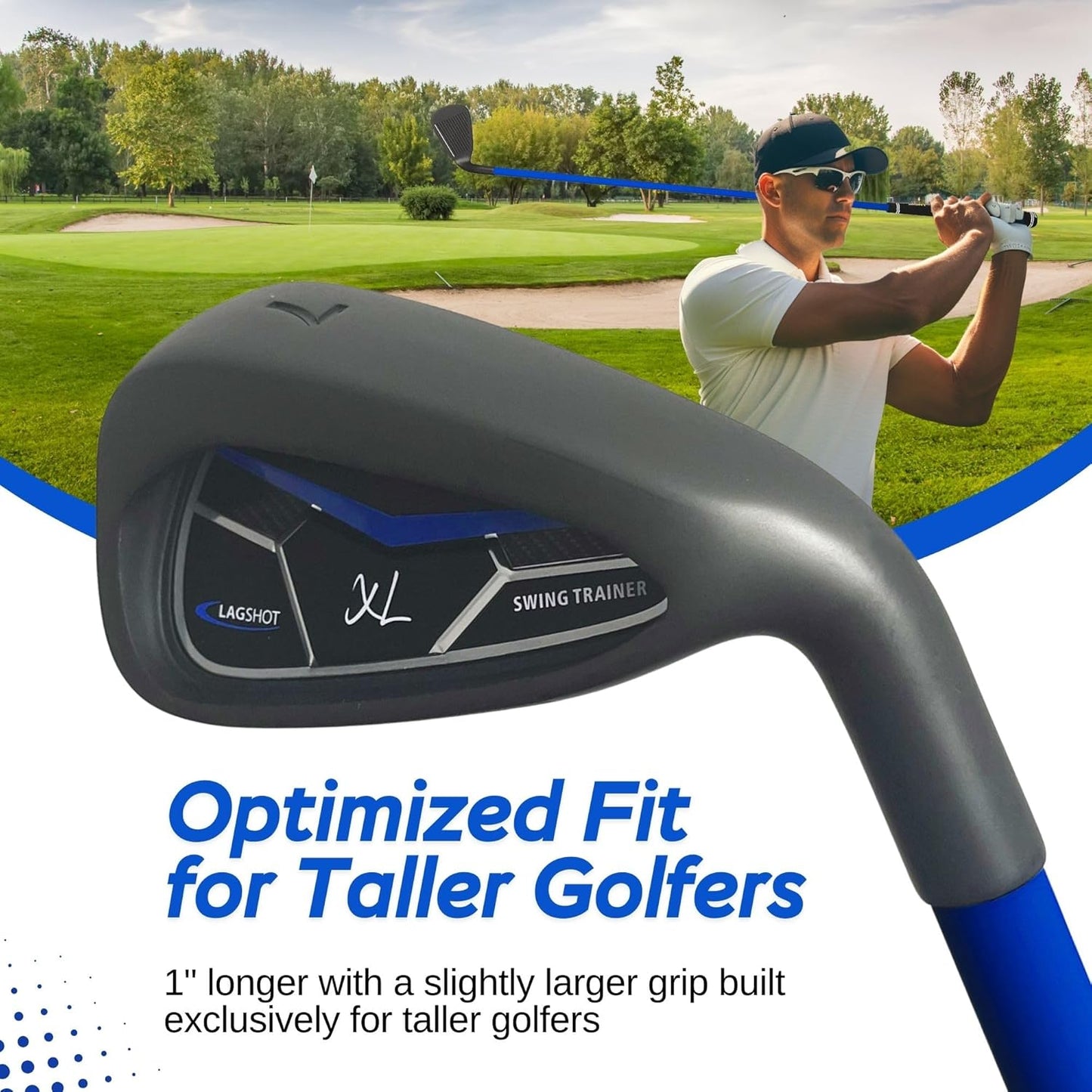 XL 7 Iron Swing Trainer for Taller Men – Longer, Flexible Shaft Designed for Height & Strength | Groove Tempo, Lag & Timing | Build a Whippy, Powerful Swing for Better Distance & Accuracy