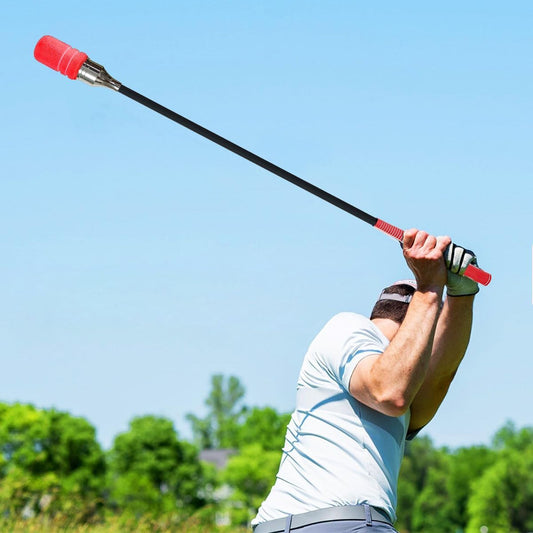 Golf Swing Trainer, Golf Training Aid for Tempo Practice, Weighted Golf Click Stick Helps Enhance Strength, Improve Swing Rhythm & Maintain Balance, Golf Grip Trainer