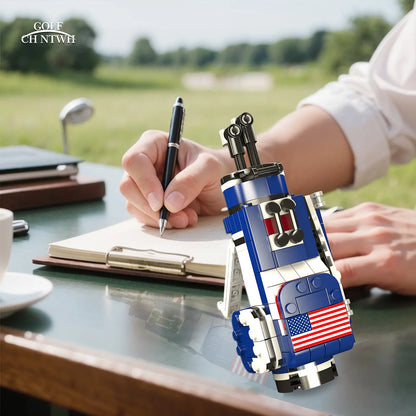 Golf Bag Toy Building Set Compatible with Lego Golf - Golf Party Decor, Desk Decor, Gag Golf Gift