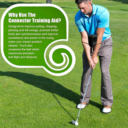 The Connector Golf Training Aid - 2 Pcs Golf Swing Trainer Aid for Posture Correction Practice, Suitable for Golfers of All Levels Looking (The Connector Golf Training Aid) (2)