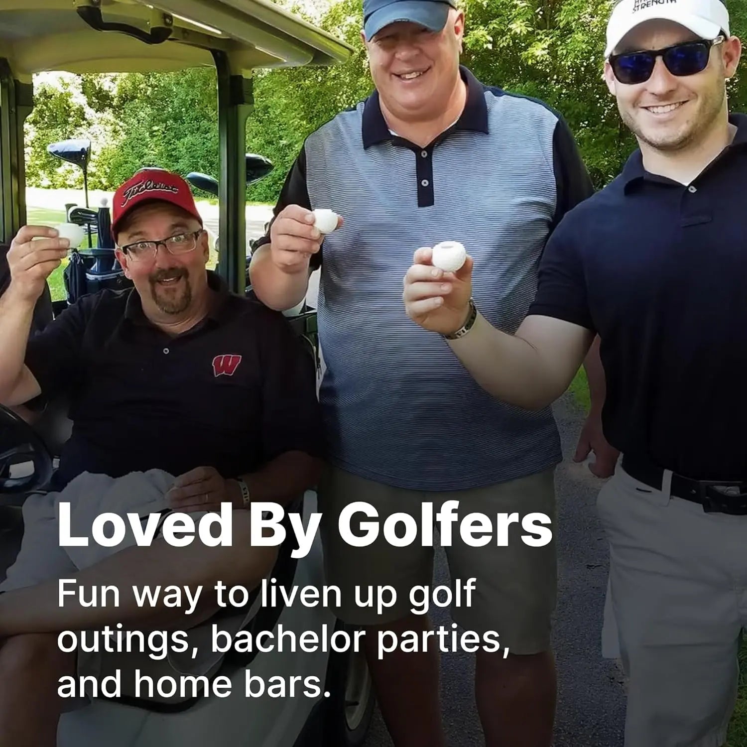 Golf Ball, Gifts for Golfers Men, Fun Novelty Drinking Cups for Golf Parties,Easy to Clean (White)