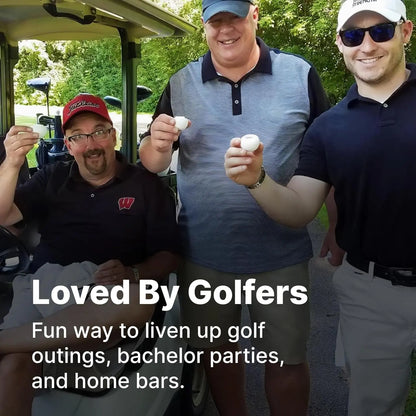 Golf Ball, Gifts for Golfers Men, Fun Novelty Drinking Cups for Golf Parties,Easy to Clean (White)