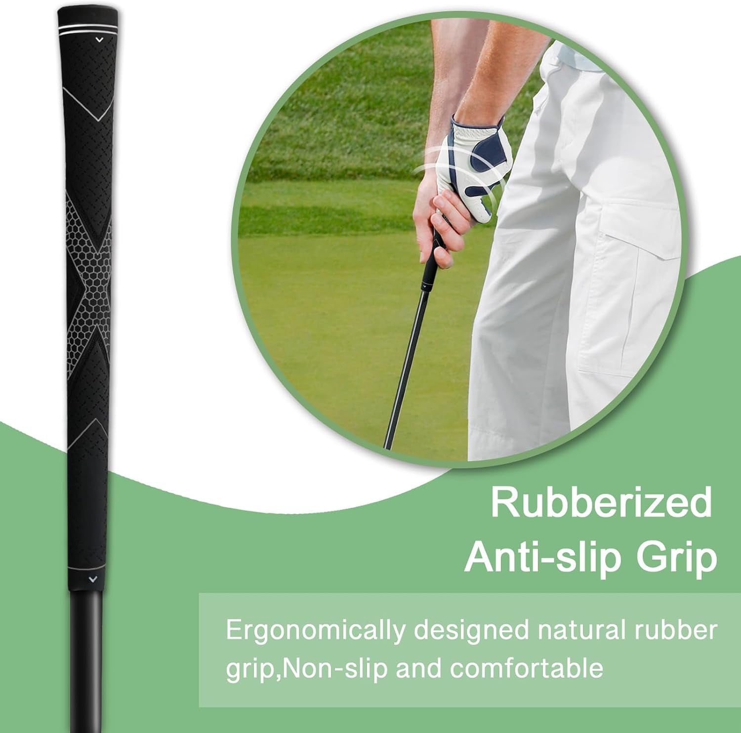 Golf Swing Trainer,Golf Swing Training Aid for Improve Strength Tempo Balance and Flexibility,Golf Warm-Up Stick for Indoor&Outdoor Practice Chipping Hitting Golf Training Aid
