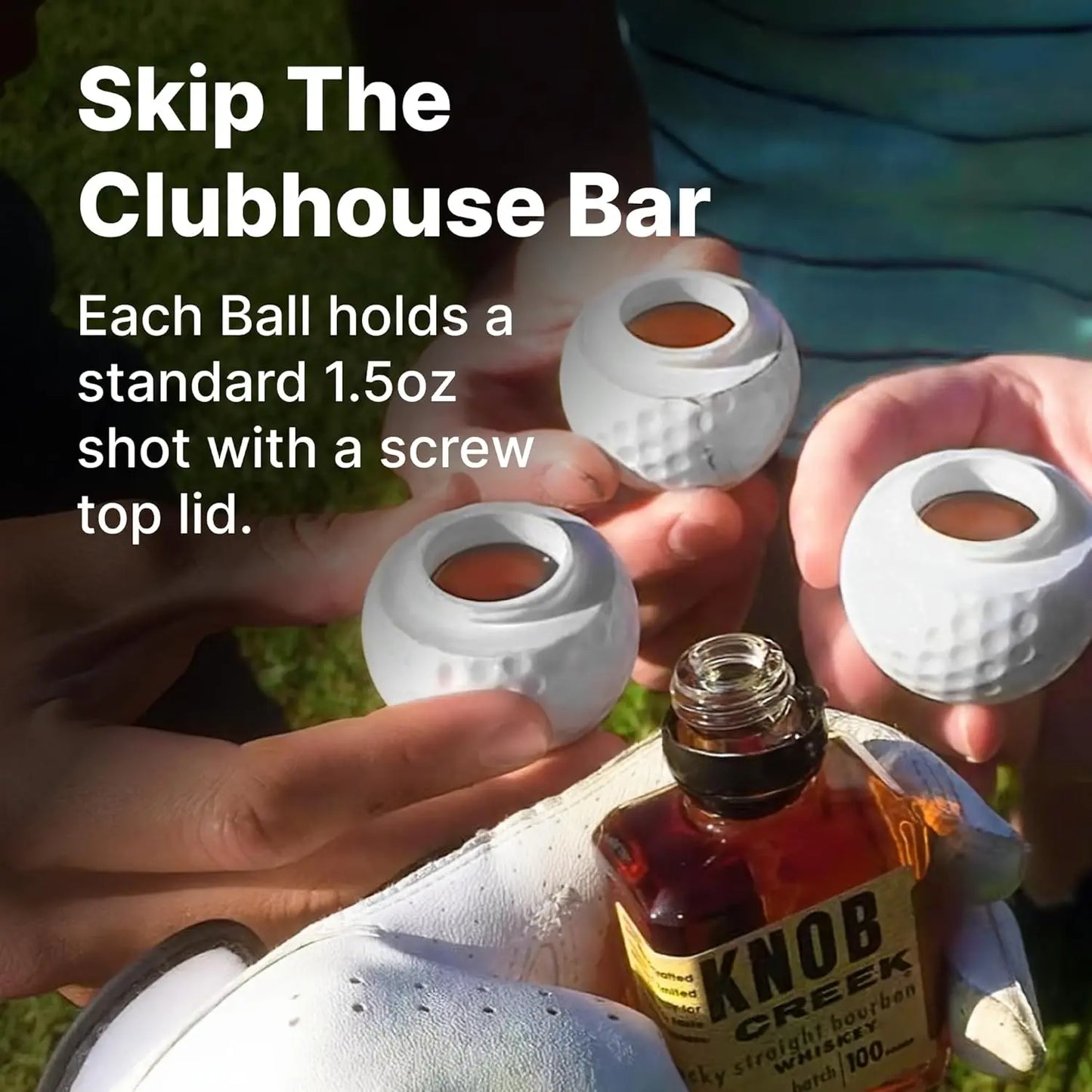 Golf Ball, Gifts for Golfers Men, Fun Novelty Drinking Cups for Golf Parties,Easy to Clean (White)