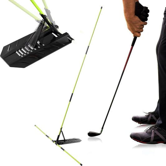 Golf Alignment Stick Holder, Golf Swing Trainer Training Aid, Adjustable Golf Posture Corrector, Portable Golf Swing Correction Equipment for Indoor & Outdoor Practice for Men Women Beginners
