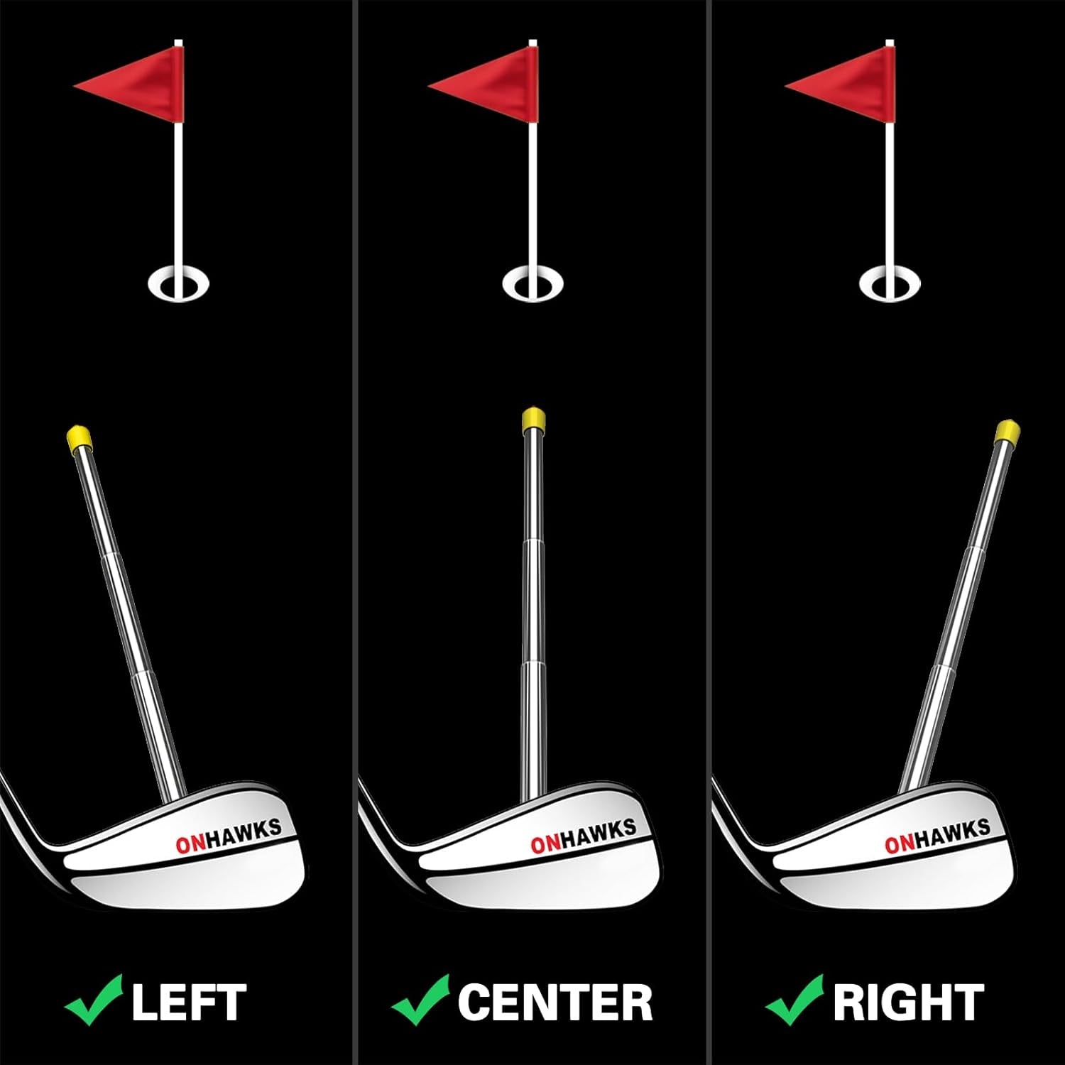 Golf Alignment Rods - Club Alignment Sticks with Telescopic Magnetic Corrector Trainer Aid Tools Help Visualize and Align Your Golf Shots Club,Swing Aim Practice Accessories Golf Gifts