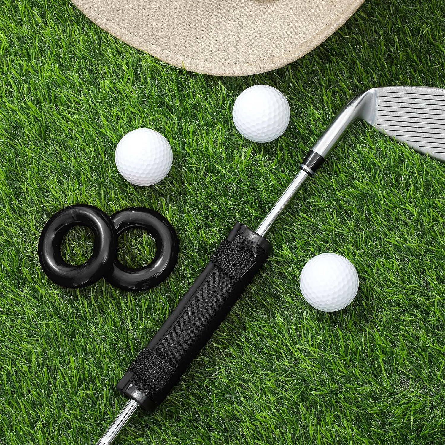 Golf Club Weights Golf Swing Weights for Practice and Warm up Swing Trainer Rings with 2 Pcs Weighted Donut Accessory Equipment Tool for Clubs
