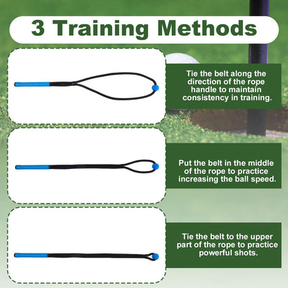 Golf Rope Swing Trainer, Rope Golf Training Aid with Storage Bag Multi-Purpose Golf Training Rope Golf Gifts Golf Rope Trainer for Strength Control Physical Training