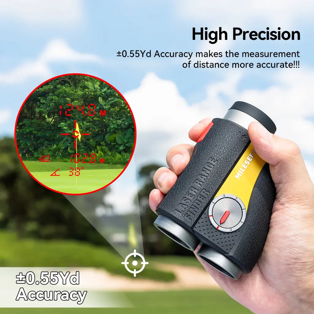 Mileseey Premium Compact Golf Rangefinder - Golf Supply with Dual LCD Display for Golfers, Supplemental Golf Accessories