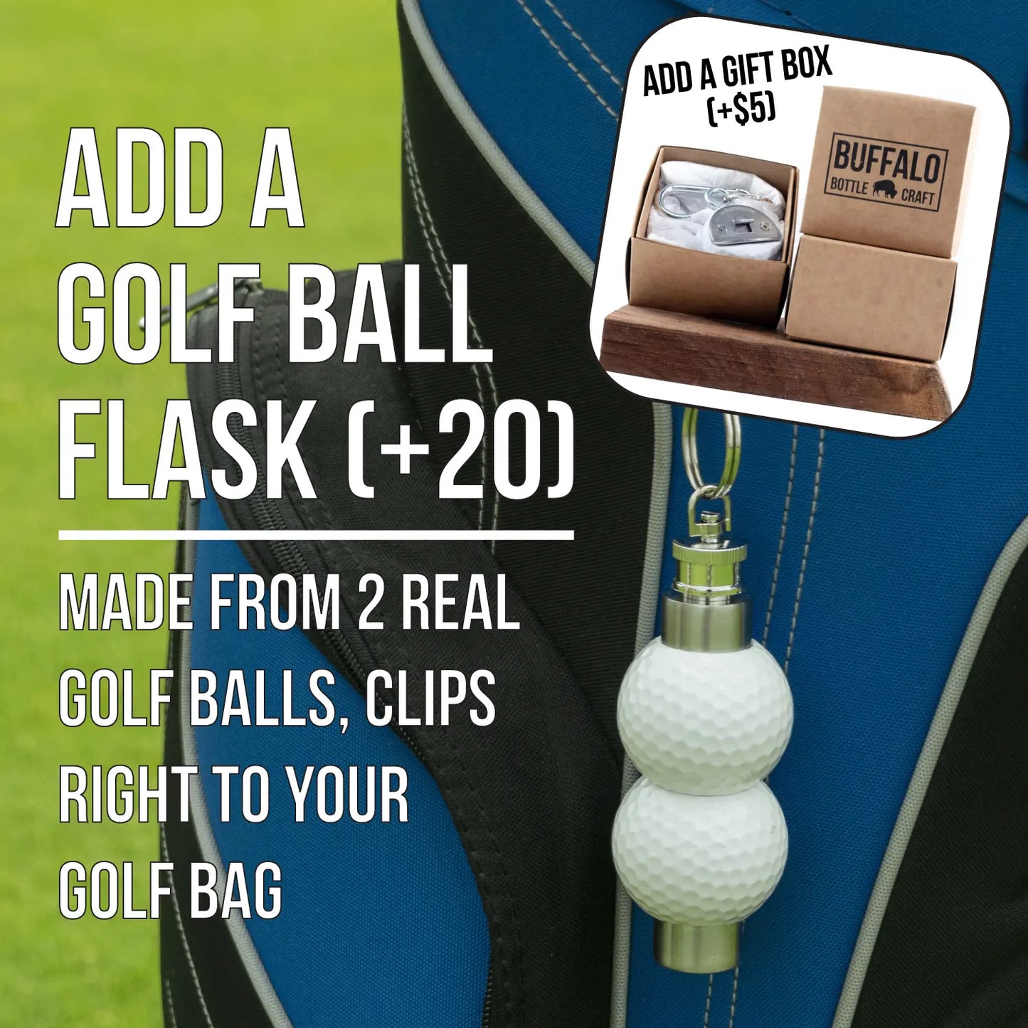 Golf Ball Bottle Opener Made from a REAL Golf Ball, Clips to Golf Bag or Makes a Good Keychain