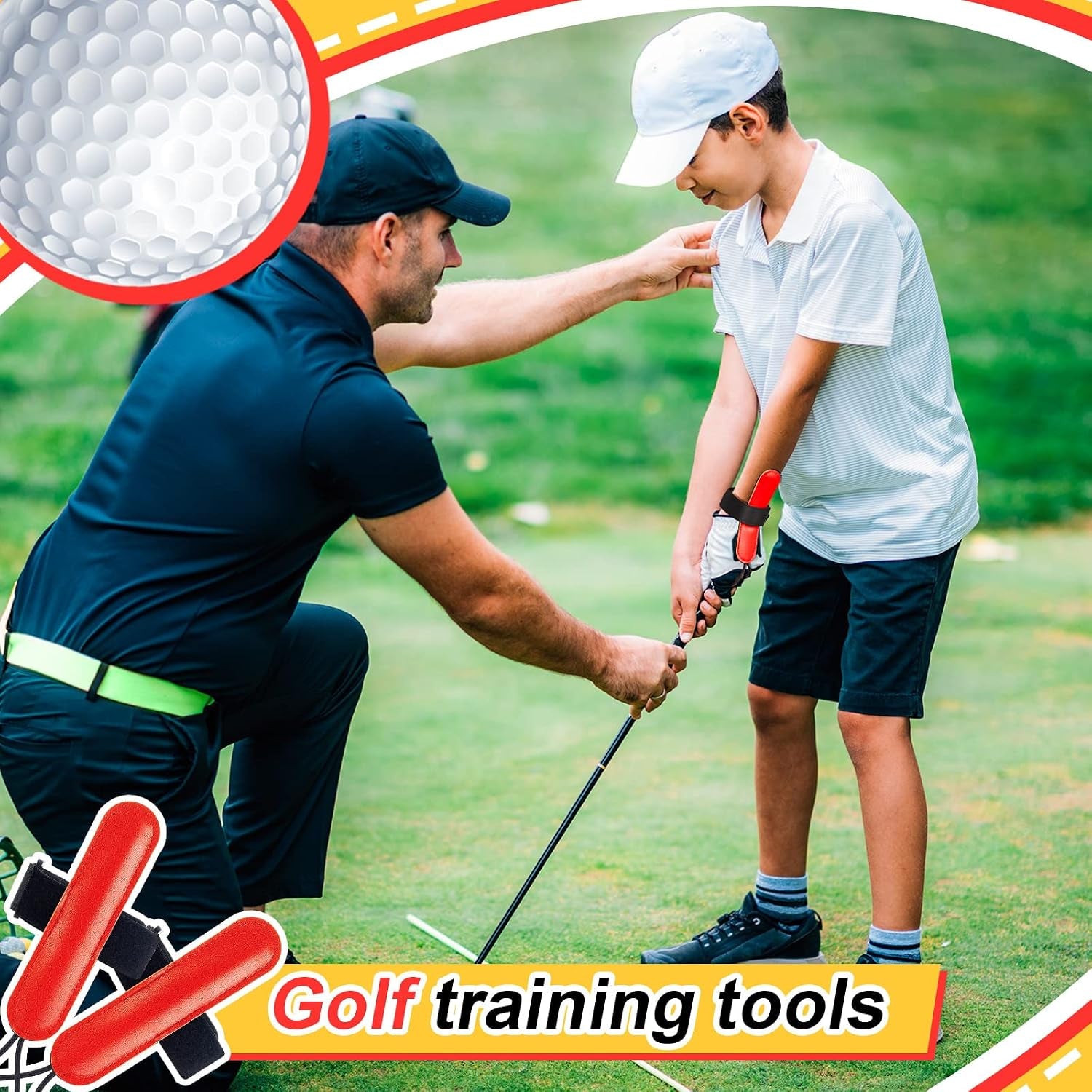 2 Pcs Golf Swing Training Golf Wrist Trainer Golf Aid Trainer Chipping Wristband Wrist Golf Training Equipment Golf Gadgets Alignment Practice Tool for Club Golf Beginners Better Impact Position