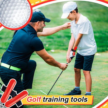 2 Pcs Golf Swing Training Golf Wrist Trainer Golf Aid Trainer Chipping Wristband Wrist Golf Training Equipment Golf Gadgets Alignment Practice Tool for Club Golf Beginners Better Impact Position