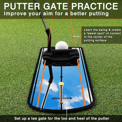 Golf Putting Mirror, Putting Mirror Training Aid for Golf with Putter Line,Golf Training Putters for Beginners