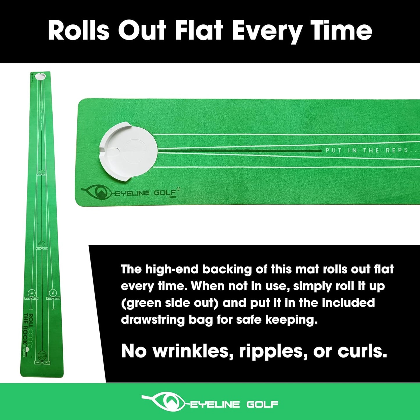 Roll the Rock Putting Mat and Groove plus Mirror Bundle