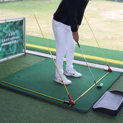 Golf Swing Plane Trainer with Alignment Sticks and Angle Dial | Portable Trainer Includes 3 Alignment Sticks and an Angle Dial for Swing Plane Correction.