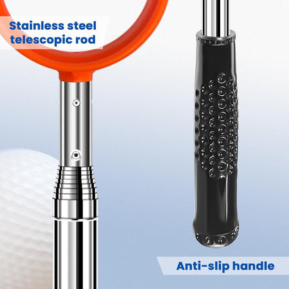 Golf Ball Retriever, Max 6/9/12/15Ft Lightweight Portable Stainless/Aluminum Alloy Telescopic Golf Ball Grabber for Water, Bushes, Grass and Sand, Golf Accessories Gifts for Men Women