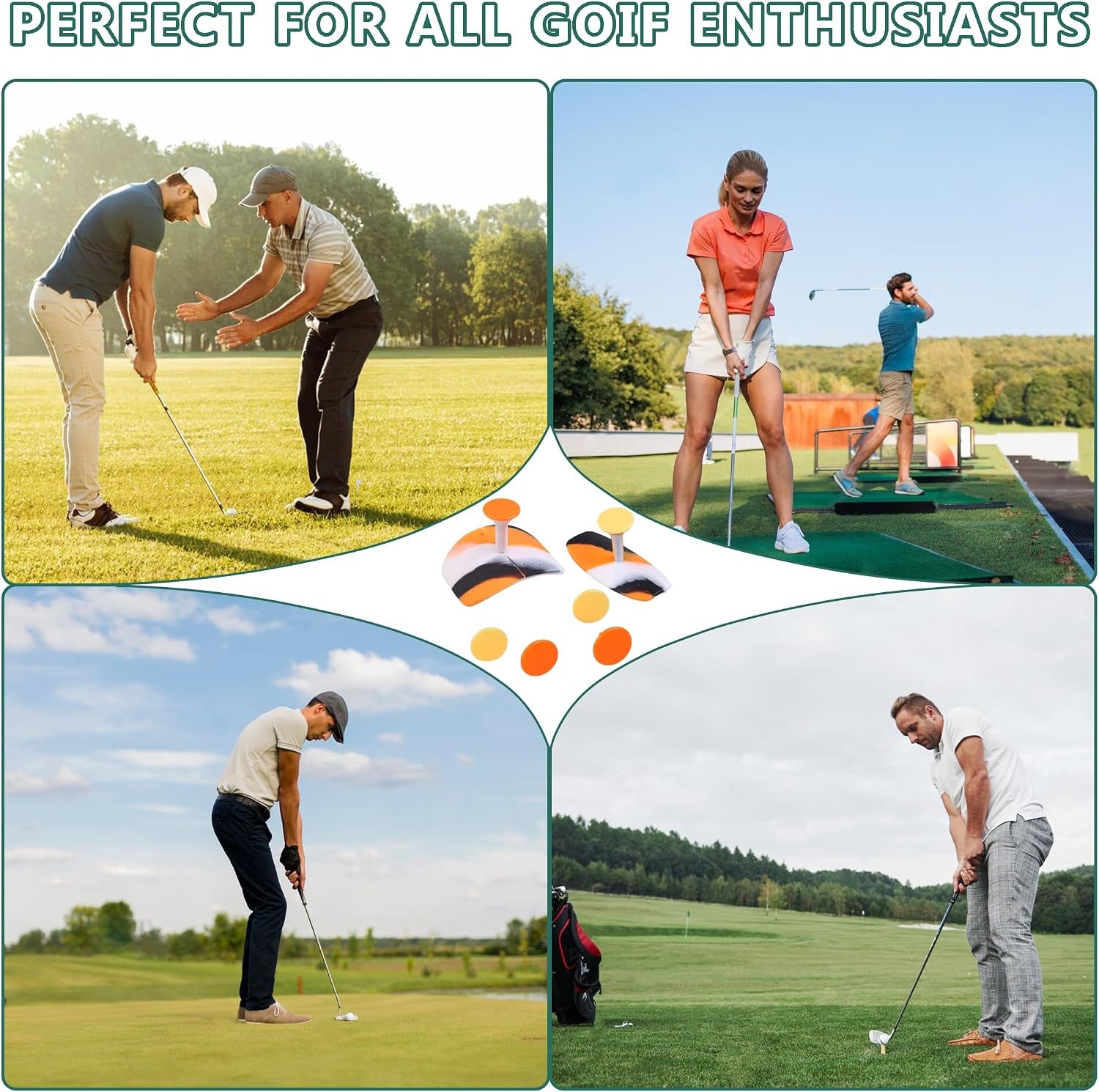 Golf Swing Trainer and Golf Training Aid,Correct Posture Golf Club Swing Grip Pad,Golf Training Accessories for Outdoor Indoor Sports