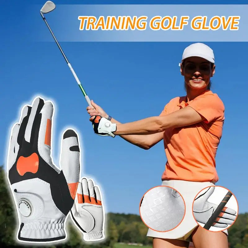 Golf Grip Positioning Gloves Reduce Hooks Ball Correct Chip Shots and Improve Grip Strength Golf Training Aid Left Hand Glove