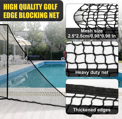 1/2PCS Golf Side Net Attachment for Golf Hitting Nets with Sandbag, 7 * 7FT/7 * 10FT Golf Barrier Side Net,Golf Practice Hitting Net Barrier Net for Golf, Baseball, Hockey, Soccer (Black/Red