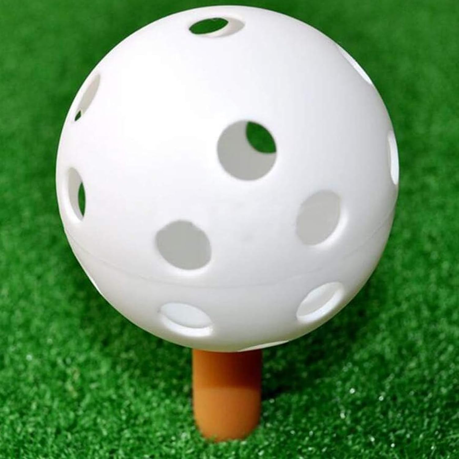 100 Pack Practice Golf Balls, Plastic Golf Training Balls 41Mm Hollow Airflow Golf Balls for Driving Range, Swing Practice, Indoor Outdoor Use, White