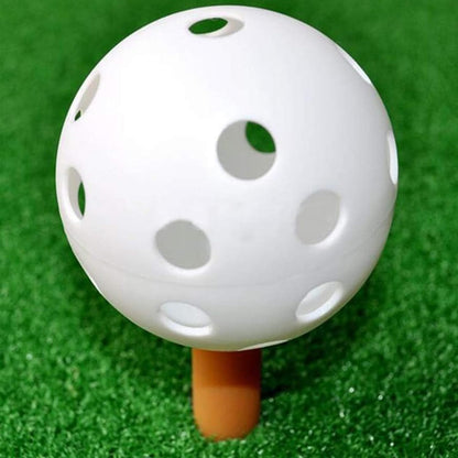 100 Pack Practice Golf Balls, Plastic Golf Training Balls 41Mm Hollow Airflow Golf Balls for Driving Range, Swing Practice, Indoor Outdoor Use, White