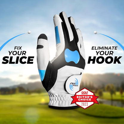 True Grip Training Golf Glove - Perfect Grip Every Swing, Includes Instructional Training Videos, Fix Your Slice and Improve Your Grip, Golf Gloves Men