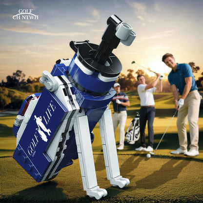 Golf Bag Toy Building Set Compatible with Lego Golf - Golf Party Decor, Desk Decor, Gag Golf Gift