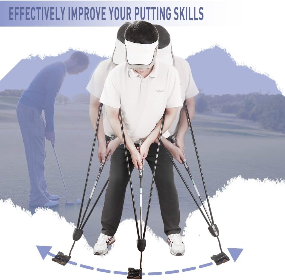 Golf Putting Training Aid, Putting Aid Golf Training Equipment for Perfect Putt, Attaches to Any Putter Shaft