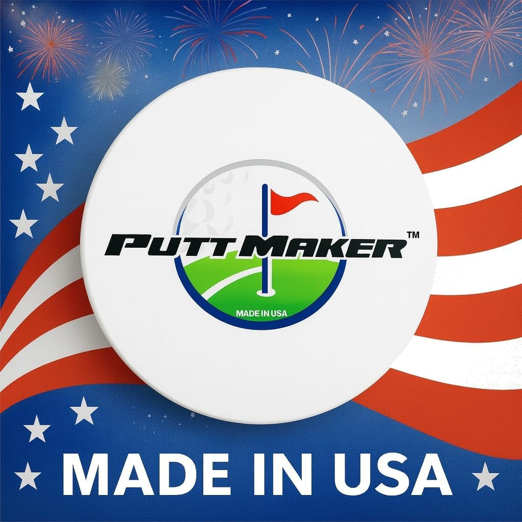 Putting Discs 4-Pack, Stocking Stuffer for Golfers, Golf Training Disk Accessories, Practice Aid for Green or Indoor, Flat Cup Ghost Hole Works Great as Golf Simulator Hole: Made in USA
