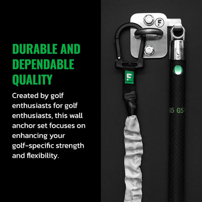 Wall Anchor Set Proven by Golfer Scottie Scheffler | Golf Swing Training Wall Anchor Point | Premium Golf Training Workout Exercise Equipment to Expand Movements | 3-Pack | 6 Lag Screws