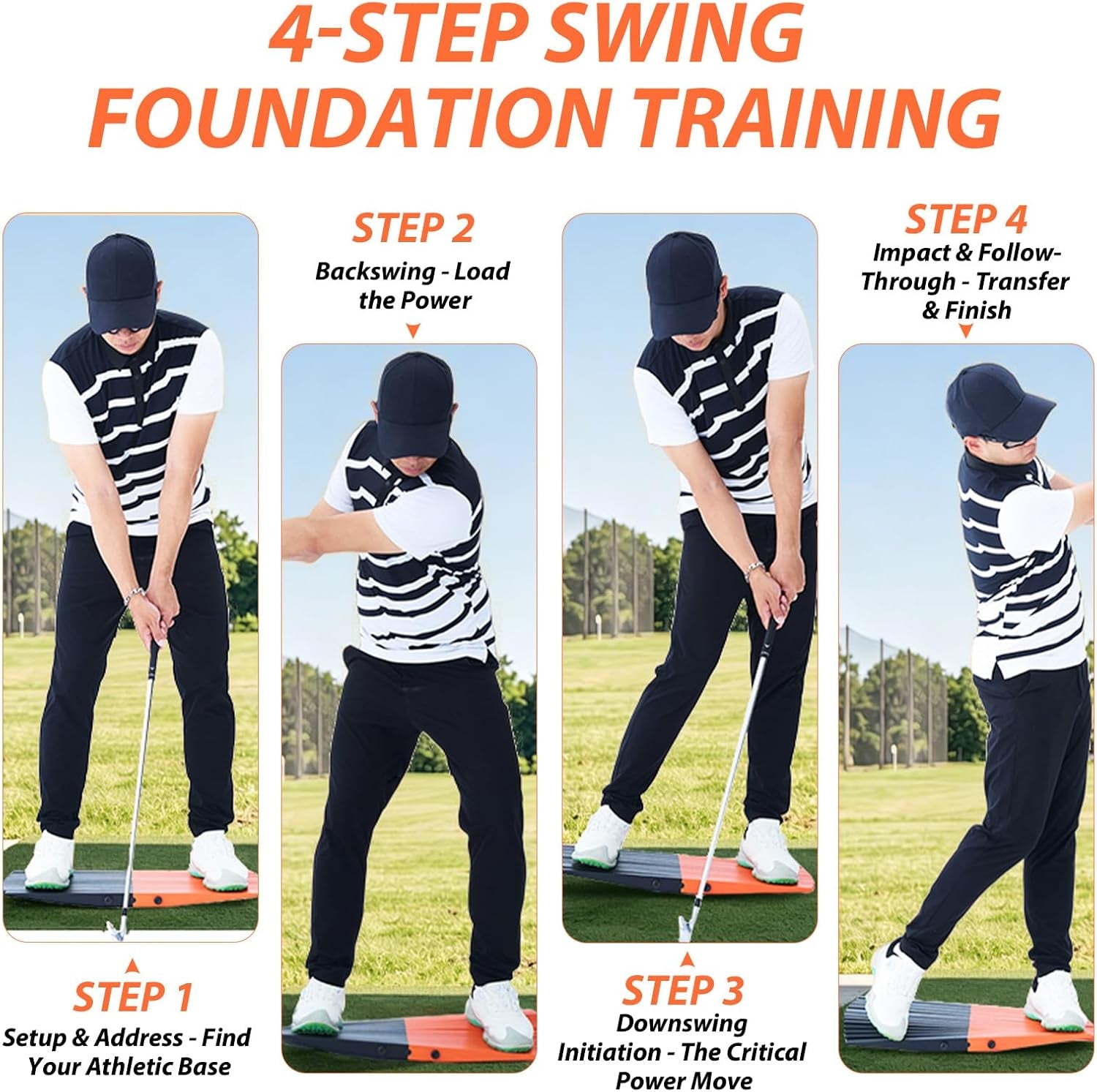Golf Pressure Plate, Golf Balance Board Training Aid with Real-Time Feedback, Left/Right & Fore/Aft Golf Weight Shift Board - Boosts Speed & Distance, Golf Swing Trainer for Gravity Dual-Axis Analysis