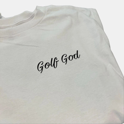 Golf God Cross Summer Collection Tee White Breathable Stylish Tshirt Letters Cartoon
