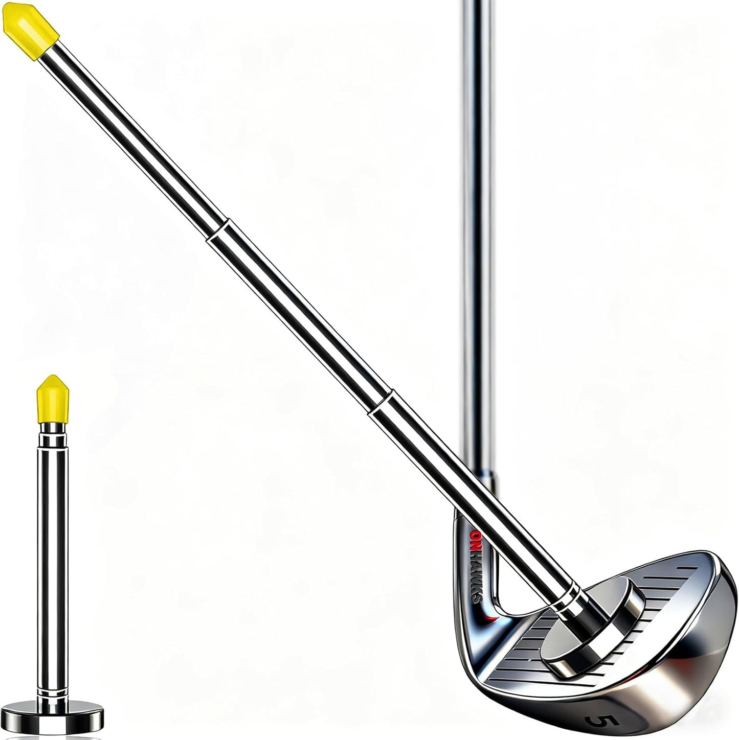 Golf Alignment Rods - Club Alignment Sticks with Telescopic Magnetic Corrector Trainer Aid Tools Help Visualize and Align Your Golf Shots Club,Swing Aim Practice Accessories Golf Gifts