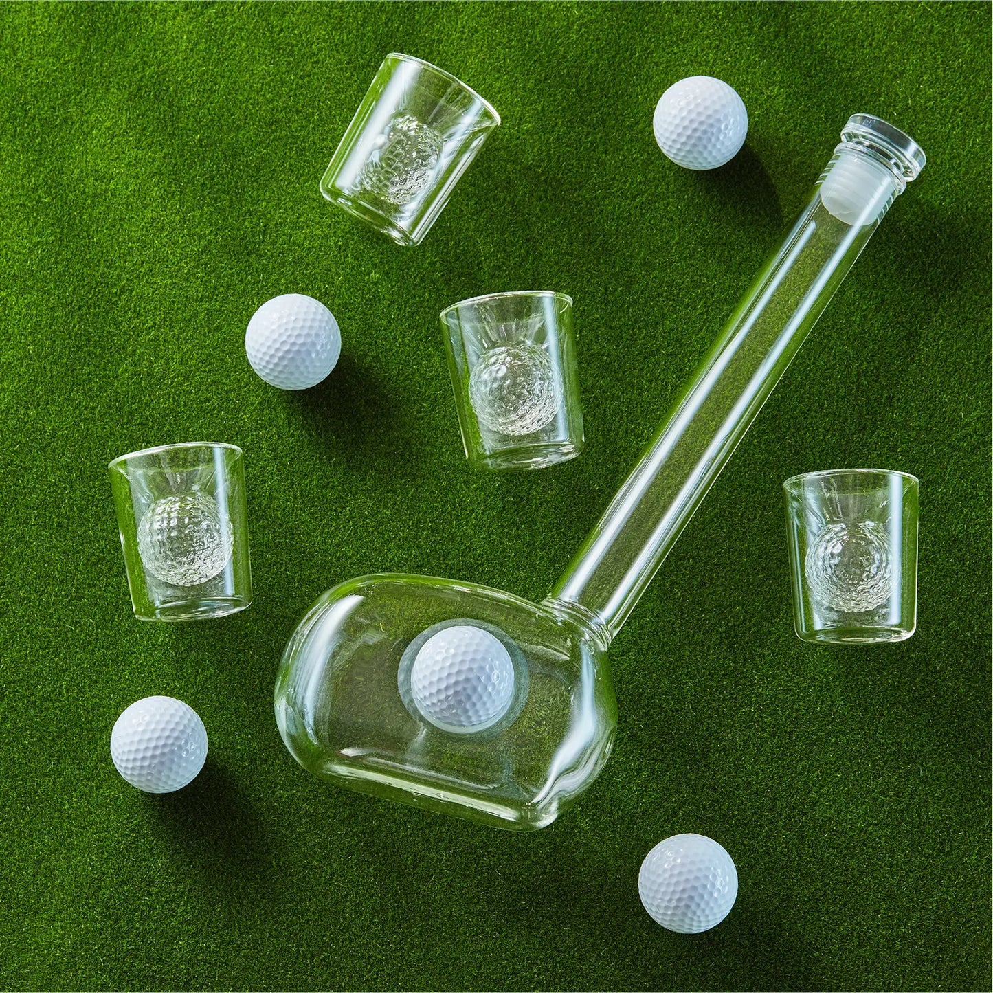 CRAFTGEN Golf Whiskey Decanter Set with Glasses | Golf Gifts for Men