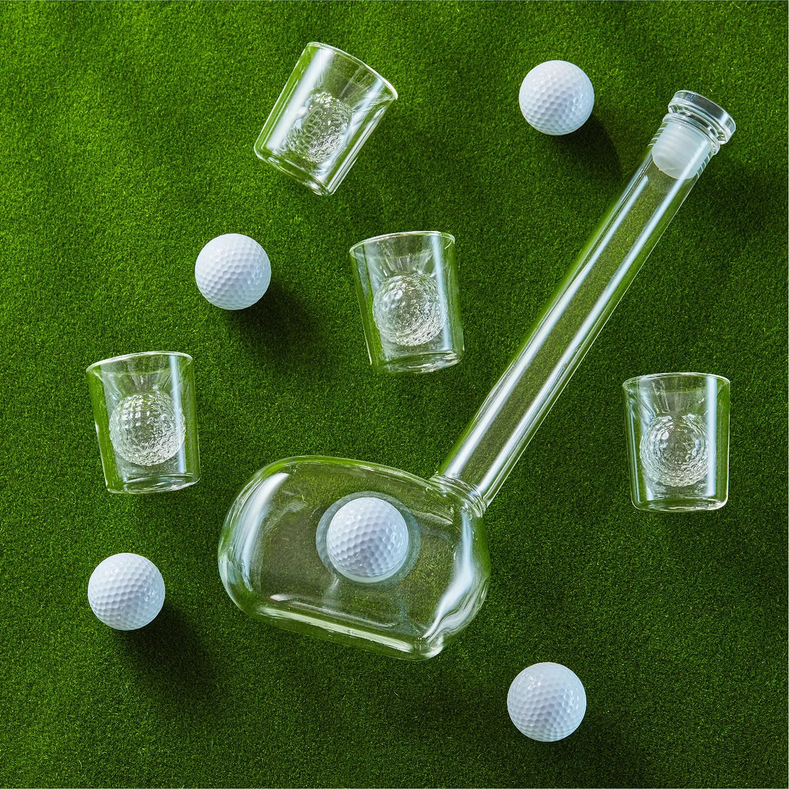 CRAFTGEN Golf Whiskey Decanter Set with Glasses | Golf Gifts for Men