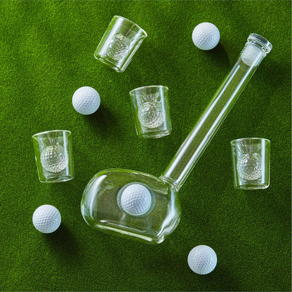 CRAFTGEN Golf Whiskey Decanter Set with Glasses | Golf Gifts for Men