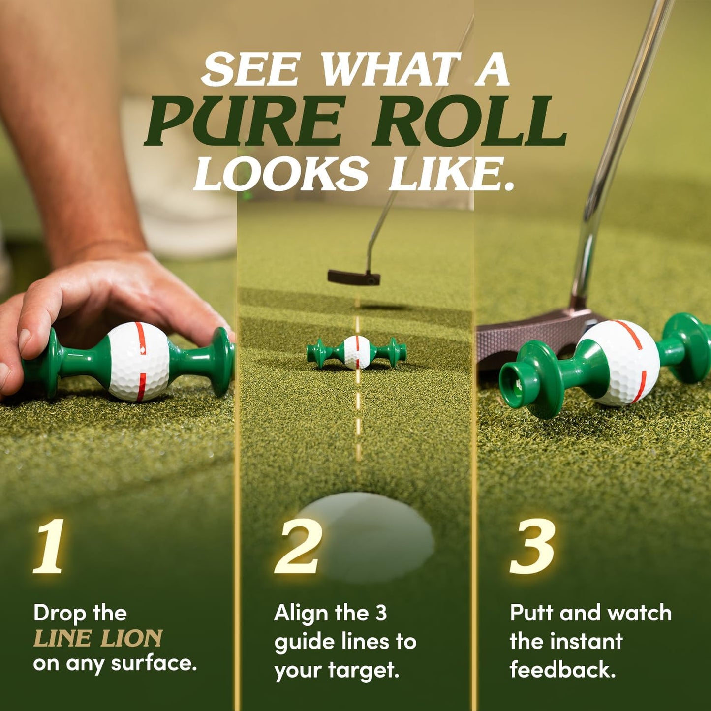 Putting Trainer – Alignment Gate That Reveals Push, Pull & Face Angle, Indoor Outdoor Golf Training Aid for Start Line & Roll Consistency, Right- or Left-Handed, Smart Golf Gift