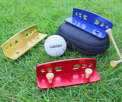 Golf Putt Trainer | Putting Gate Practice Tool with Travel Case - Imorove Your Golf Putting Skill Putt Golf Training Aid Putter Path (Blue)