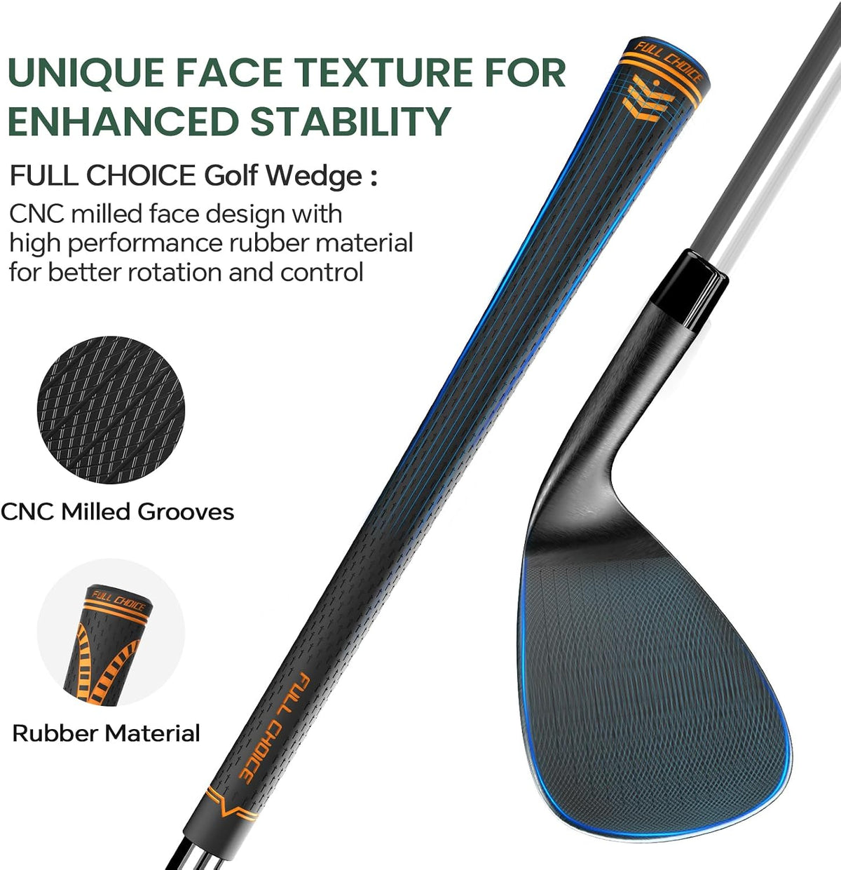 Golf Wedges, CNC Milled Face for More Spin and Control, 52/56/60/70 Degree Golf Sand Wedge, Gap Wedge, Lob Wedge Golf Clubs, Wedges Golf Clubs for Men Women Right Hand
