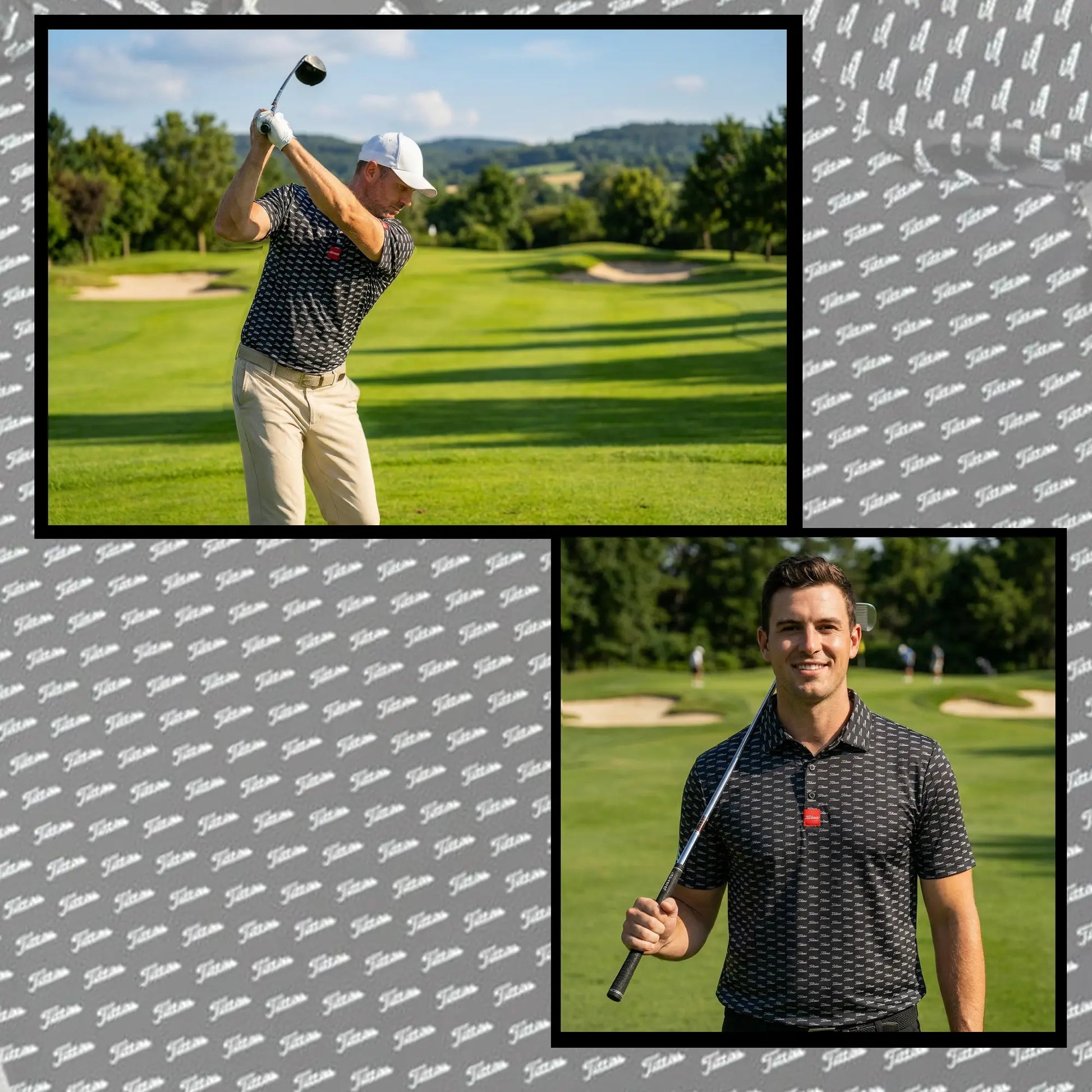 Black Titties Golf Polo for Men - Funny Golf Shirt - Novelty Golf Polo - Mens Golf Gift
