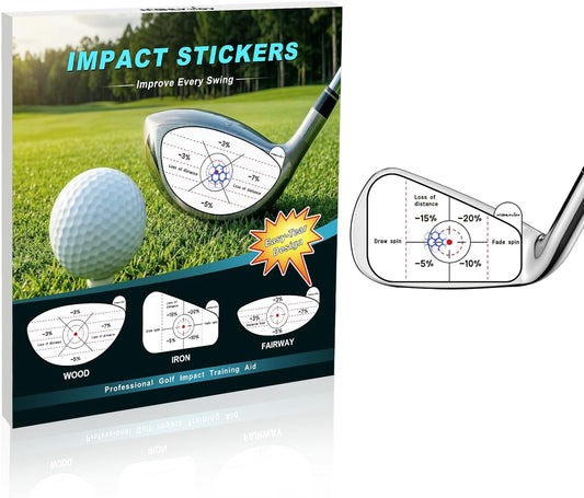 Golf Impact Stickers, High-Resolution Impact Tape for Irons, Woods & Fairway Clubs, Swing Training Aid for Home Practice, Nets & Golf Simulators, Essential Golf Accessories for Men & Women