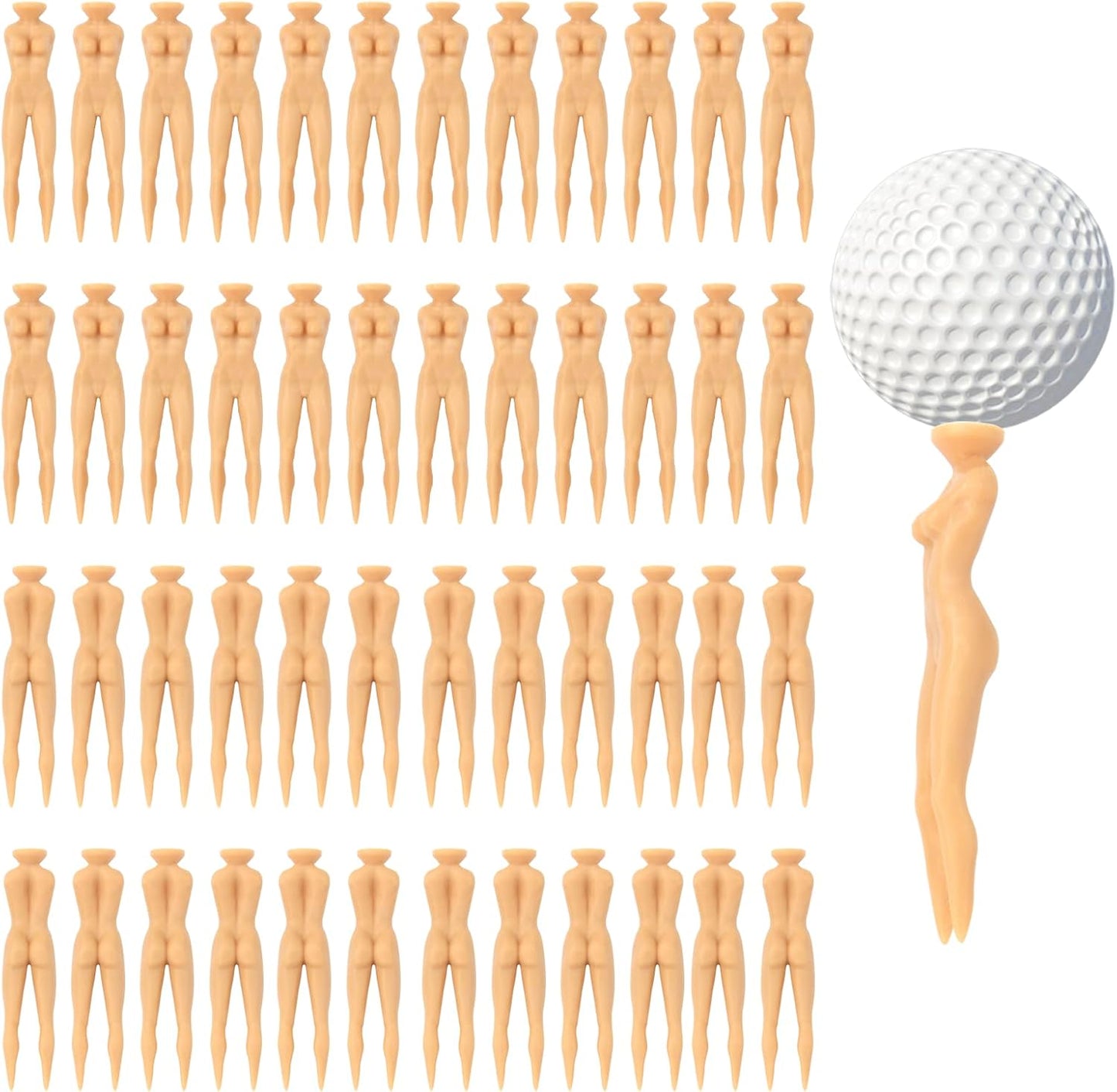 50PCS 3 Inch Plastic Golf Tees Lady Tees Woman Golf Tees Golf Tees for Golf Training