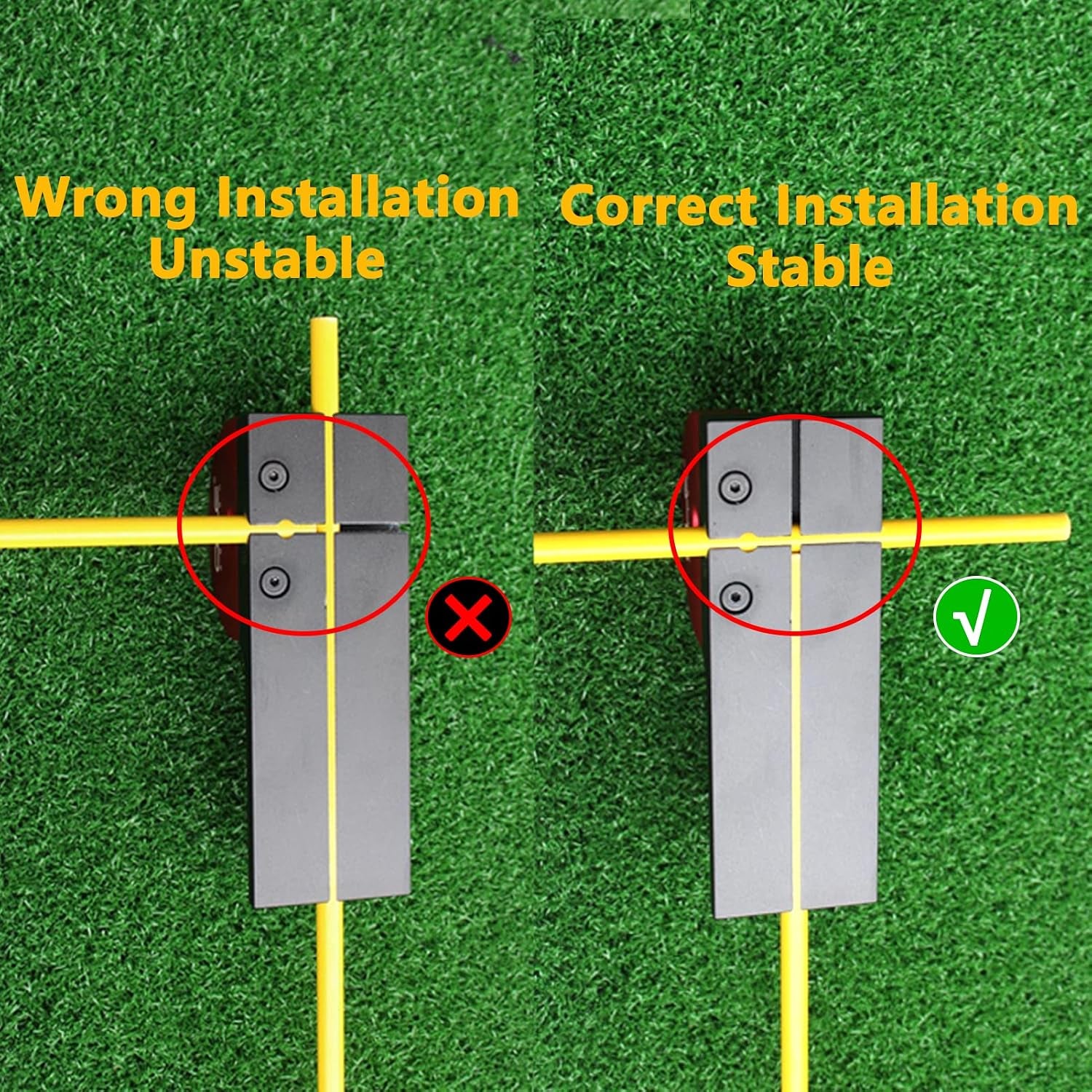 Golf Swing Plane Trainer with Alignment Sticks and Angle Dial | Portable Trainer Includes 3 Alignment Sticks and an Angle Dial for Swing Plane Correction.