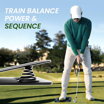 Golf Pressure Plate Training Aid, Adjustable Weight Shift Balance Board, Boost Swing Speed, Power & Consistency, Golf Swing Tempo Training Tool, Indoor/Outdoor Practice & Golf Training Aids
