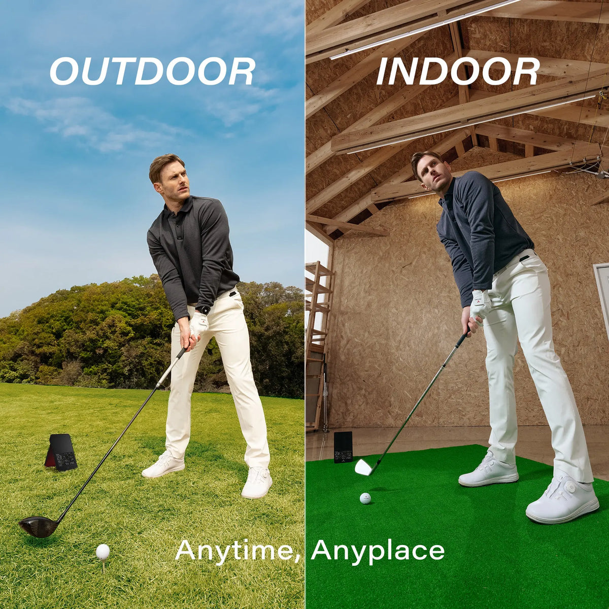 SC4 PRO Launch Monitor + 3D Driving Range Simulator