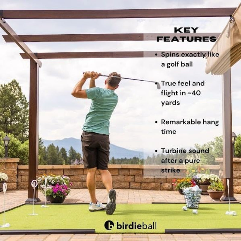 Sleeve – 3-Pack Limited-Flight Practice Golf Balls, Foam Golf Ball Alternative with Real Spin & Feel, Golf Training Aid for Backyard, Indoor Golf Practice, Golf Balls 3 Pack for Men & Women