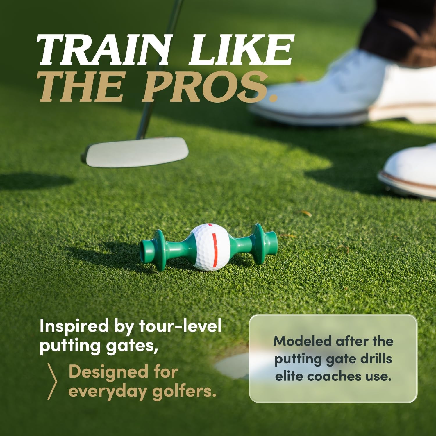 Putting Trainer – Alignment Gate That Reveals Push, Pull & Face Angle, Indoor Outdoor Golf Training Aid for Start Line & Roll Consistency, Right- or Left-Handed, Smart Golf Gift