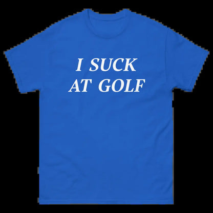 I SUCK at GOLF Short Sleeve T-Shirt - Funny Golf Shirt, Soft Cotton Fabric, Casual Sports Apparel