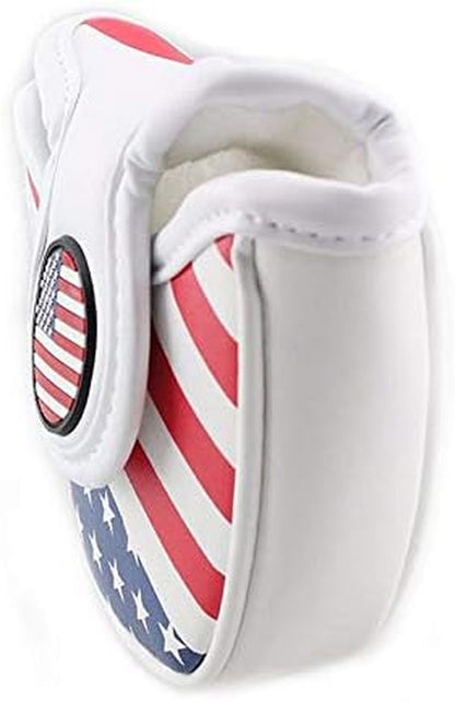Golf Putter Cover, Golf Club Head Covers Mallet Putter Headcover Synthetic Leather Golf Blade Putter Cover with Magnetic Closure & America USA Style for Golf Putter Covers for Blade Putter Covers